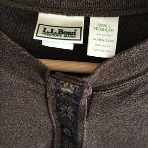 L. L. Bean brown cardigan